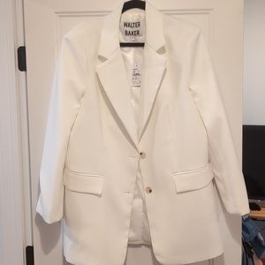 Walter Baker oversized white boyfriend blazer